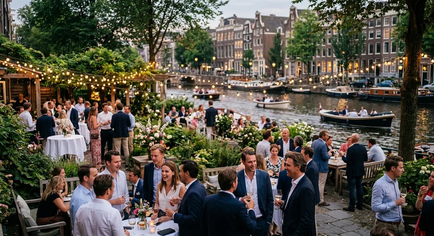 Outdoor garden venue in Amsterdam near Vondelpark