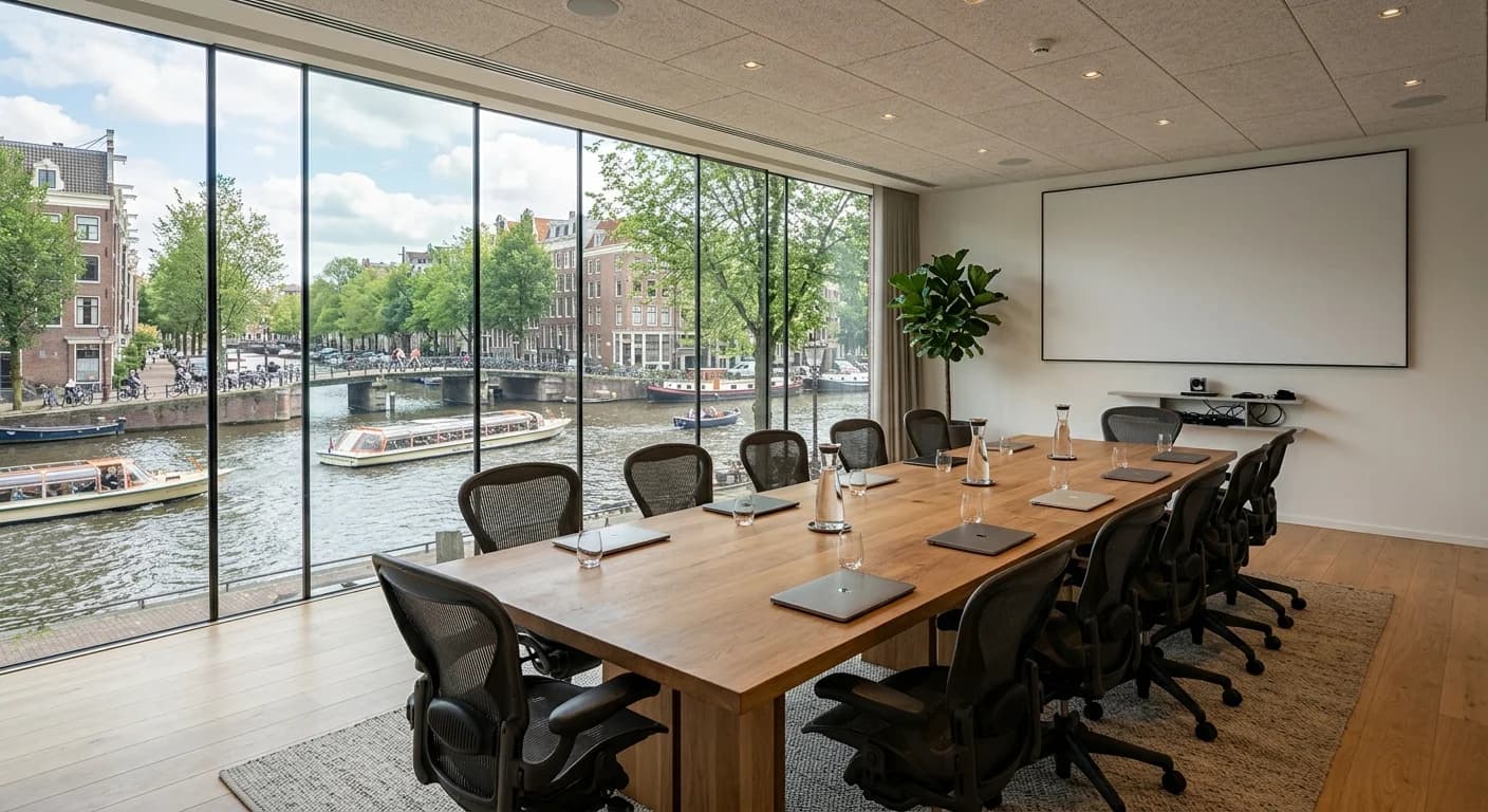 AV setup at an Amsterdam corporate conference