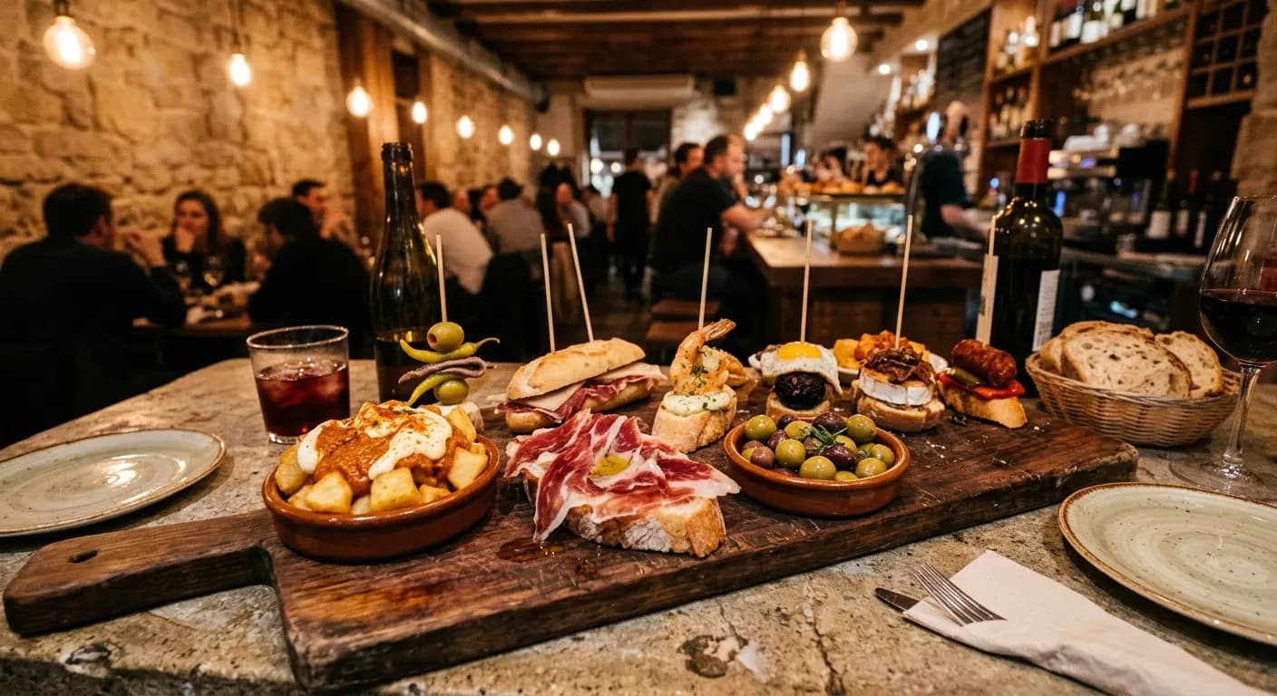 Tapas catering spread for a corporate event in Barcelona