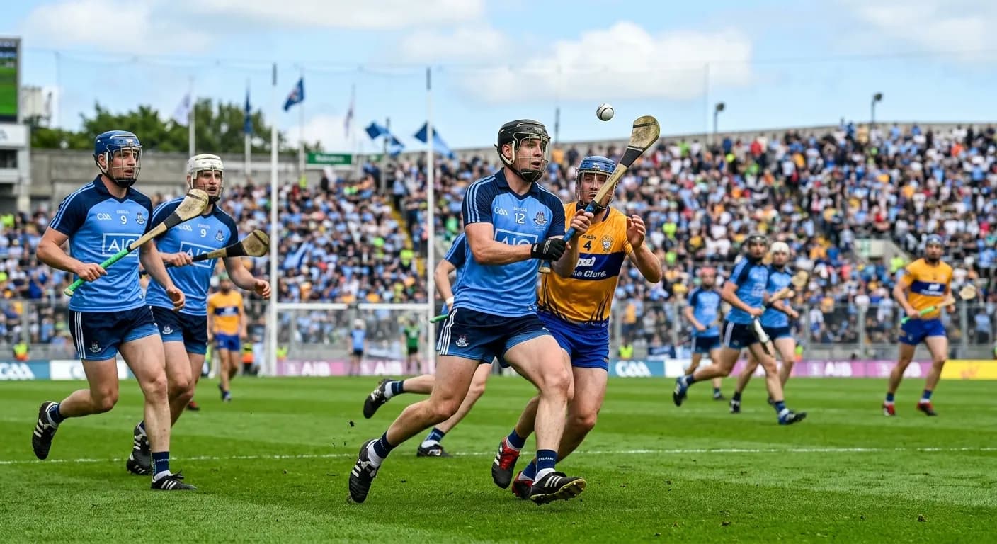 Corporate team learning hurling at a GAA experience day in Dublin