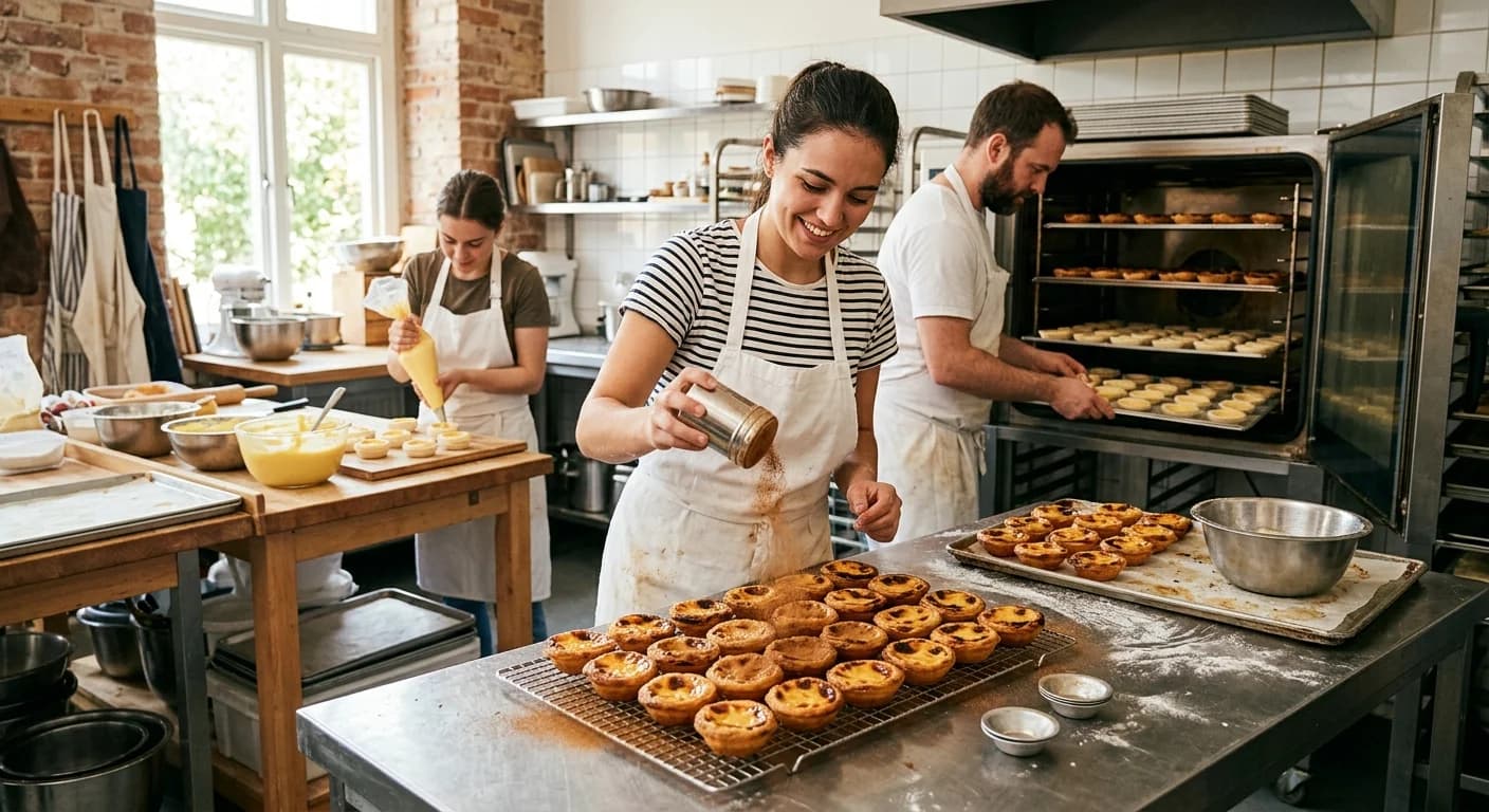 Pasteis de nata baking workshop at Nat'elier in Belem, Lisbon