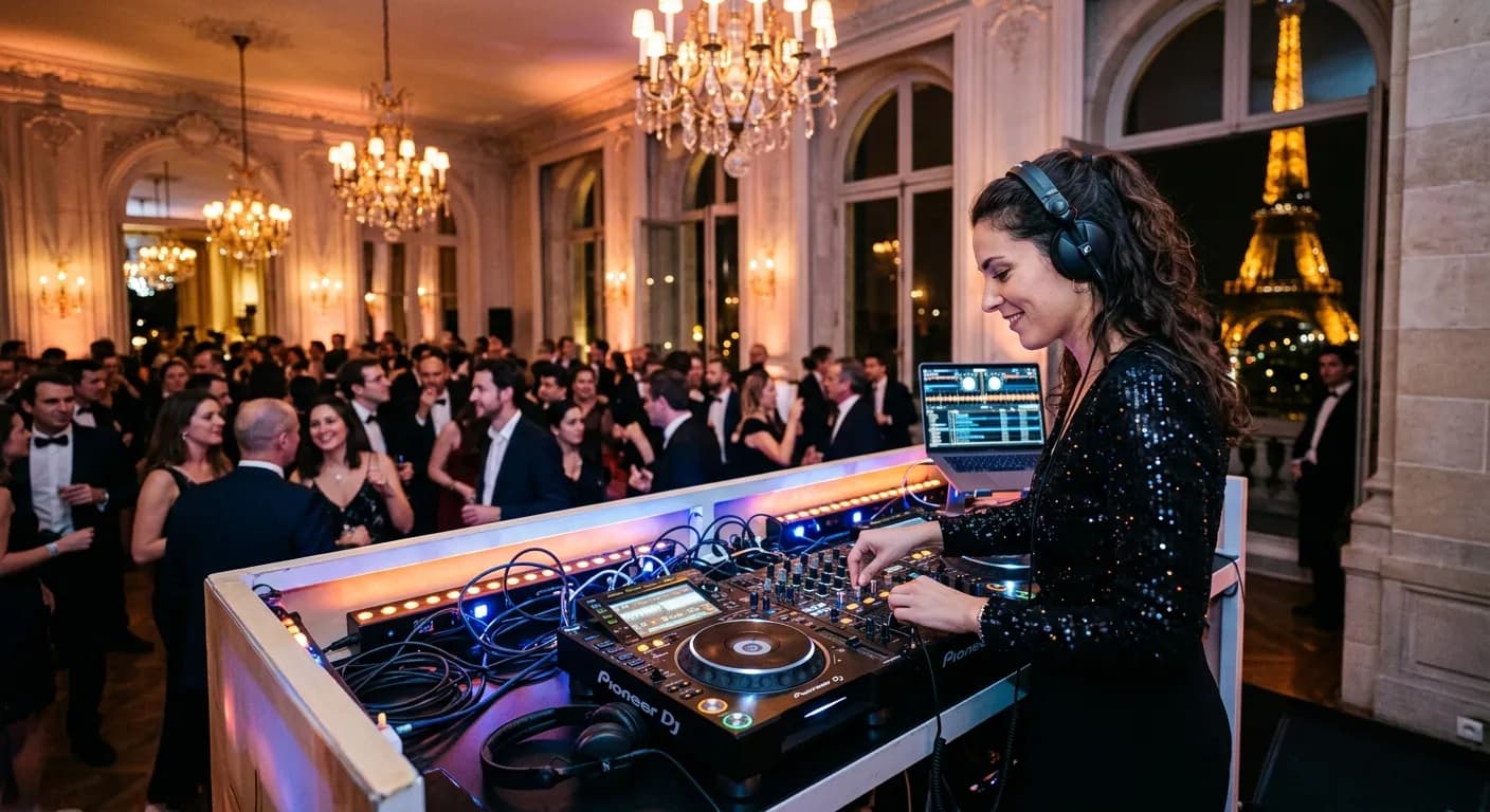 Live jazz trio performing at a corporate cocktail event in Paris